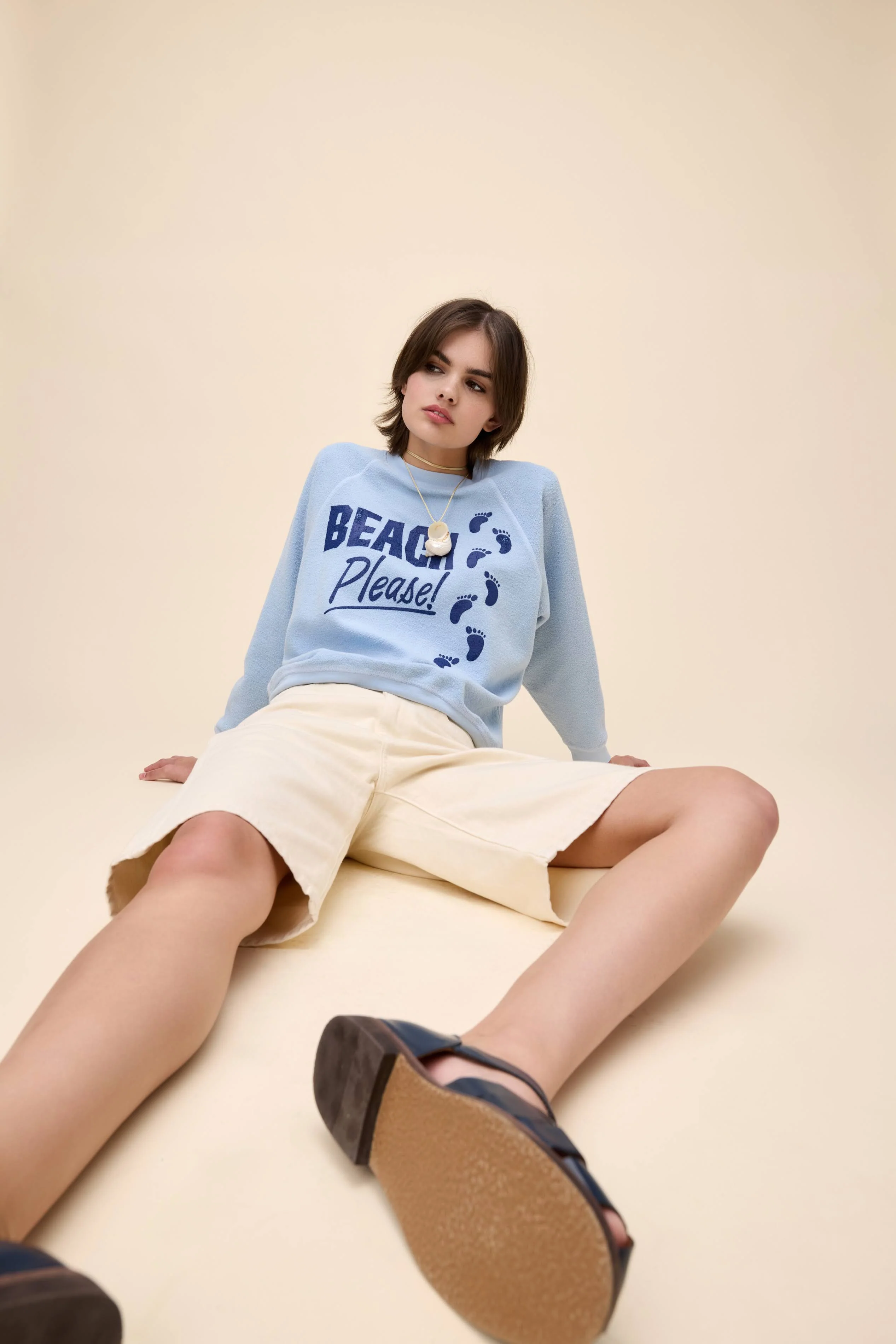 Beach Please Reverse Raglan Sweatshirt - Image 7