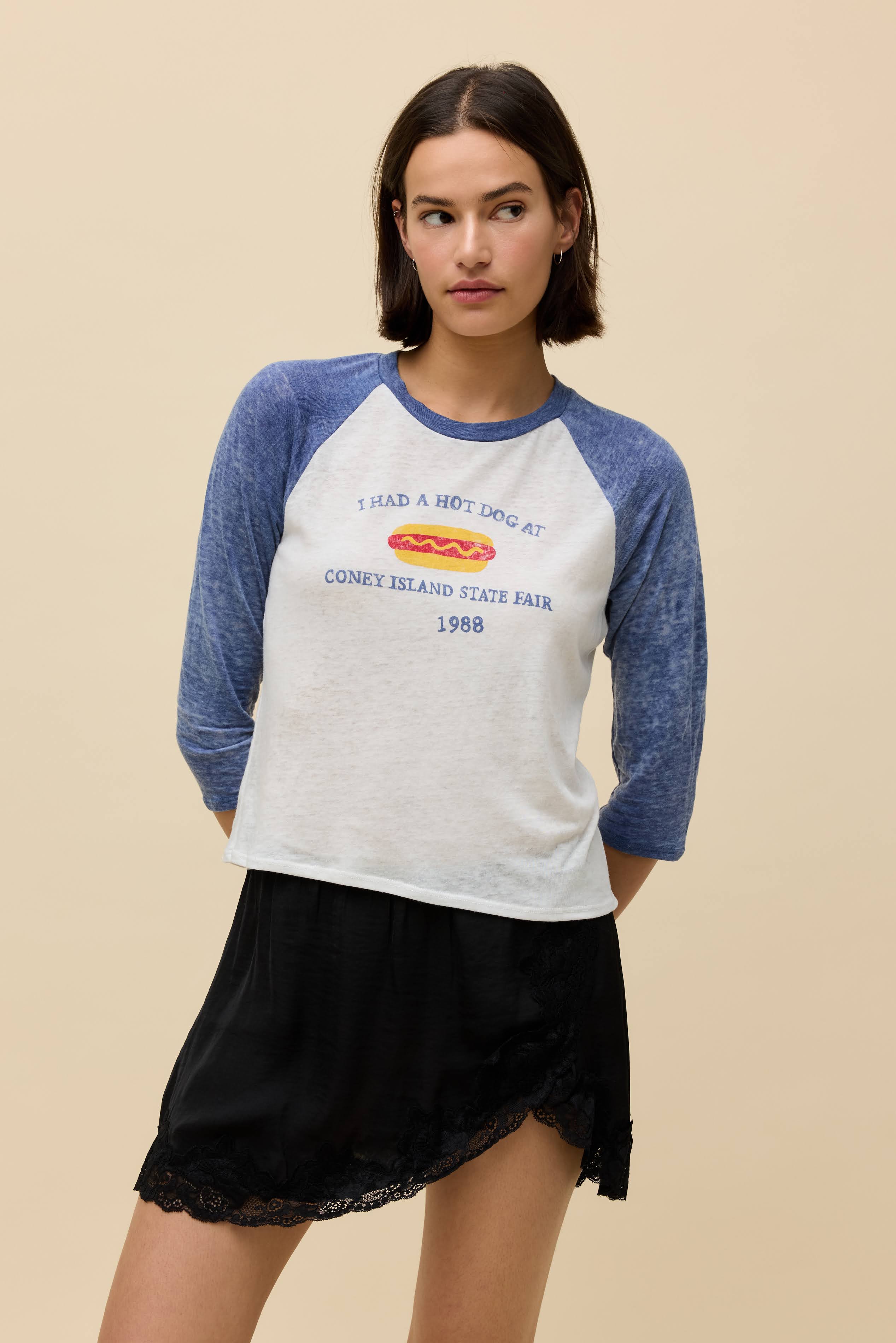 Coney Island State Fair 1988 Burnout Raglan Tee - Image 3