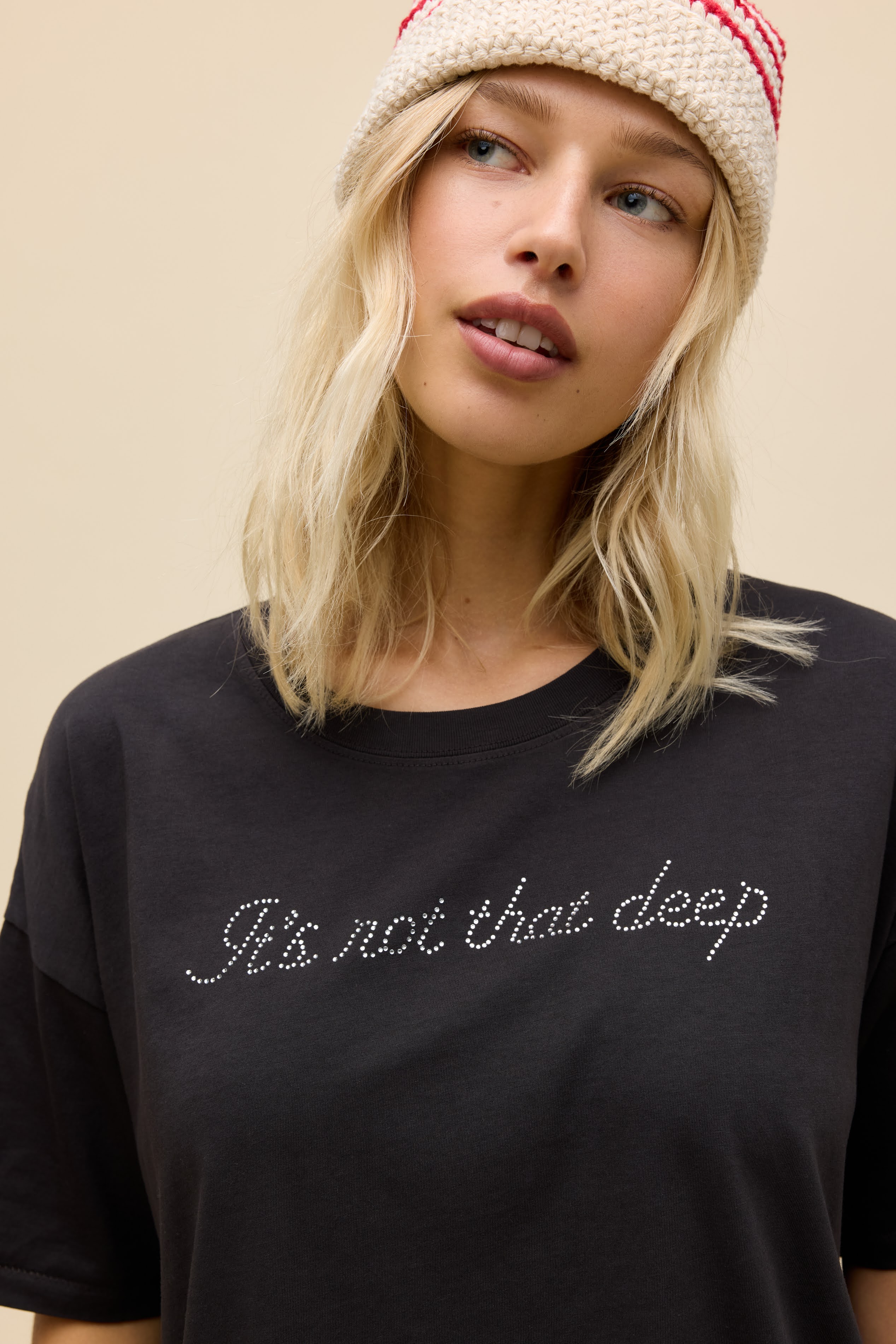 It's Not That Deep Rhinestone Merch Tee - Image 3