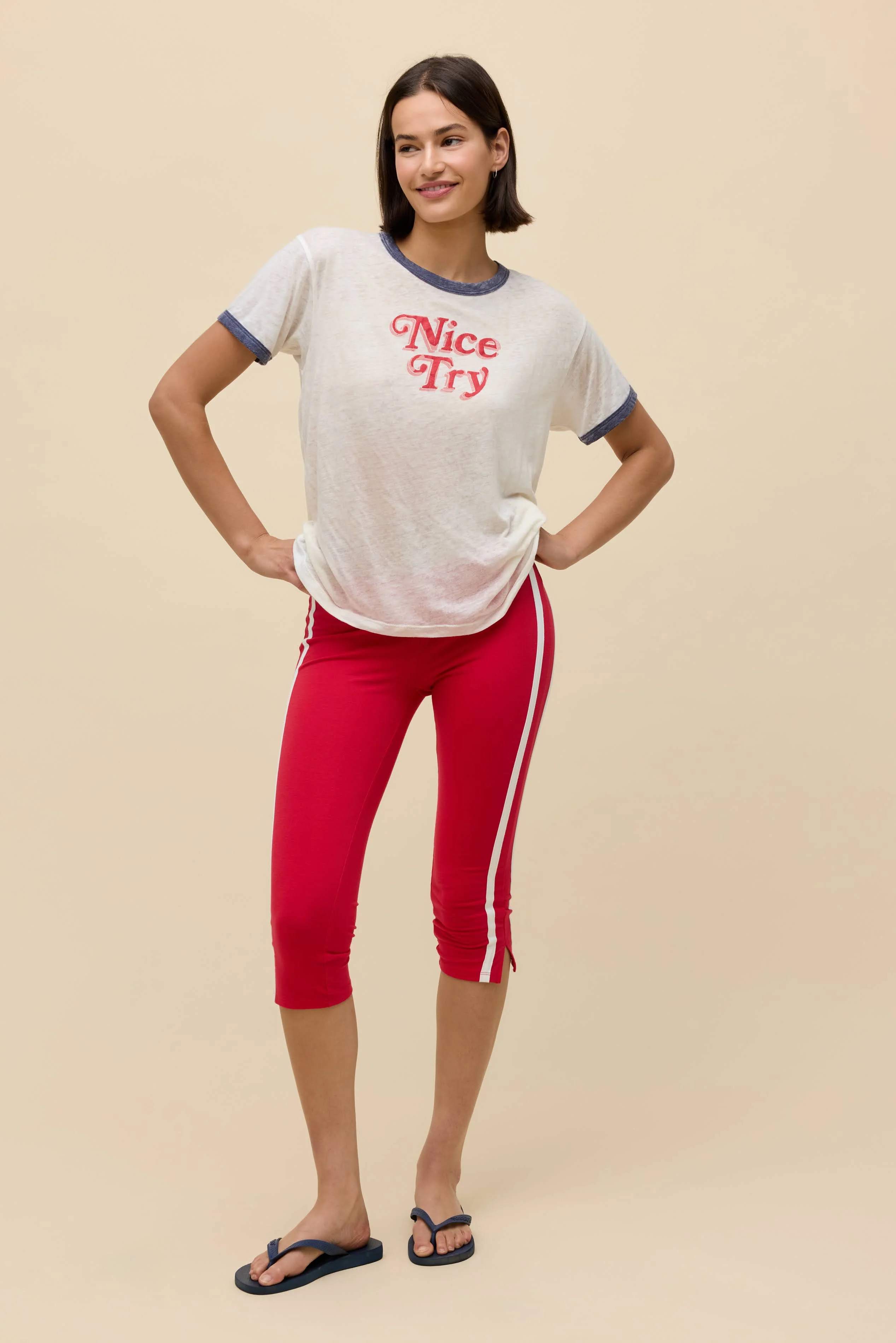 Nice Try Burnout Ringer Tee - Image 4