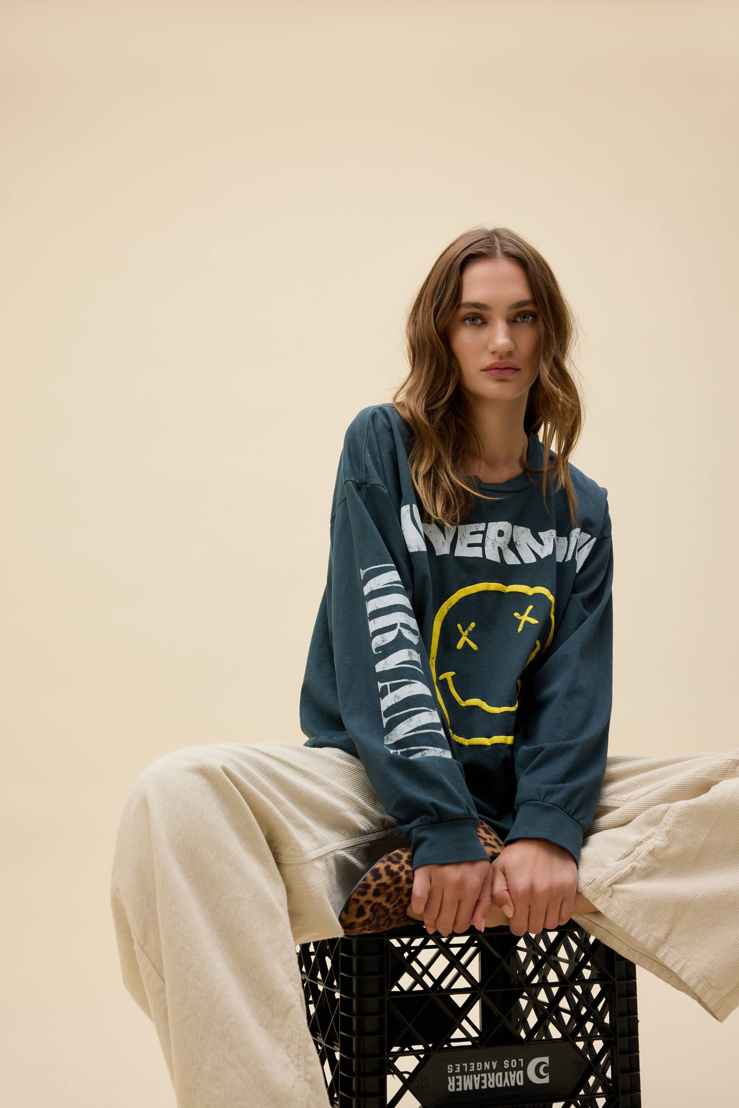 Nirvana Nevermind Smiley Merch Long Sleeve