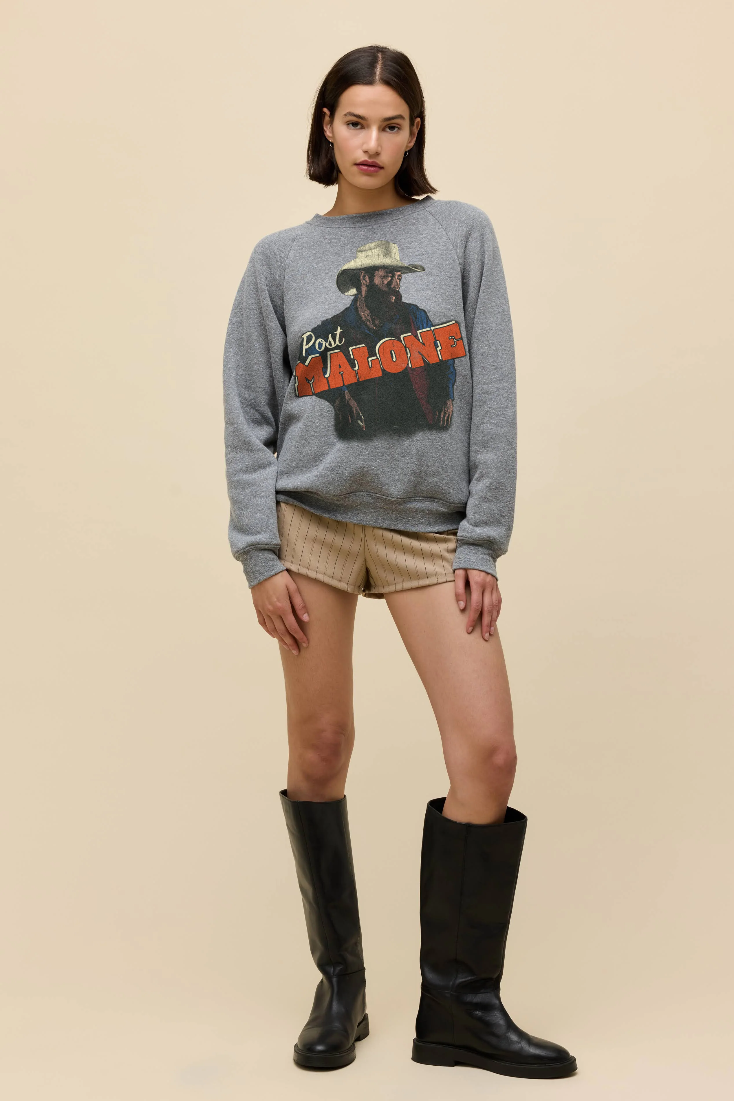 Post Malone Posty Leanin' Vintage Raglan Sweatshirt - Image 3