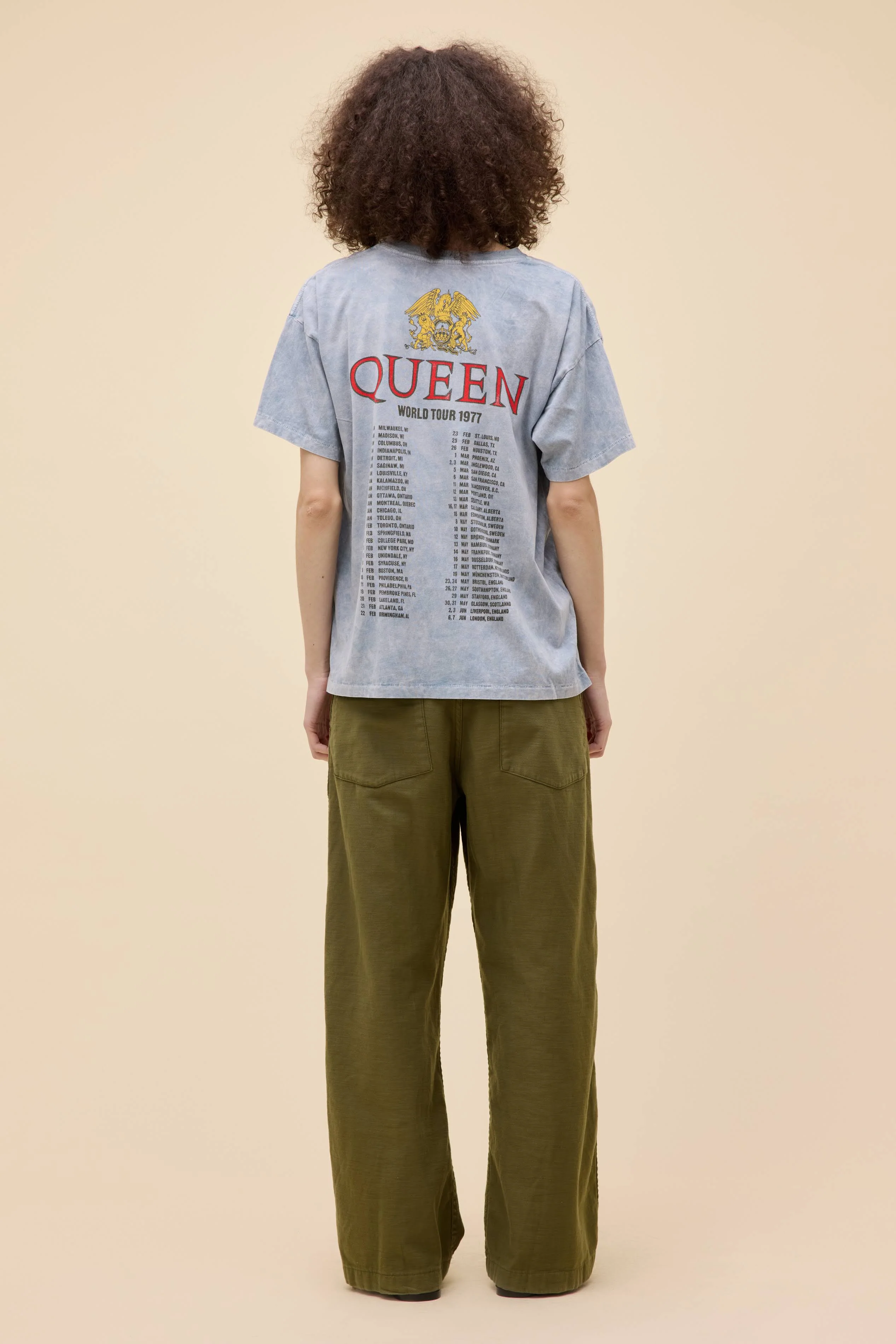 Queen World Tour 1977 Merch Tee - Image 5