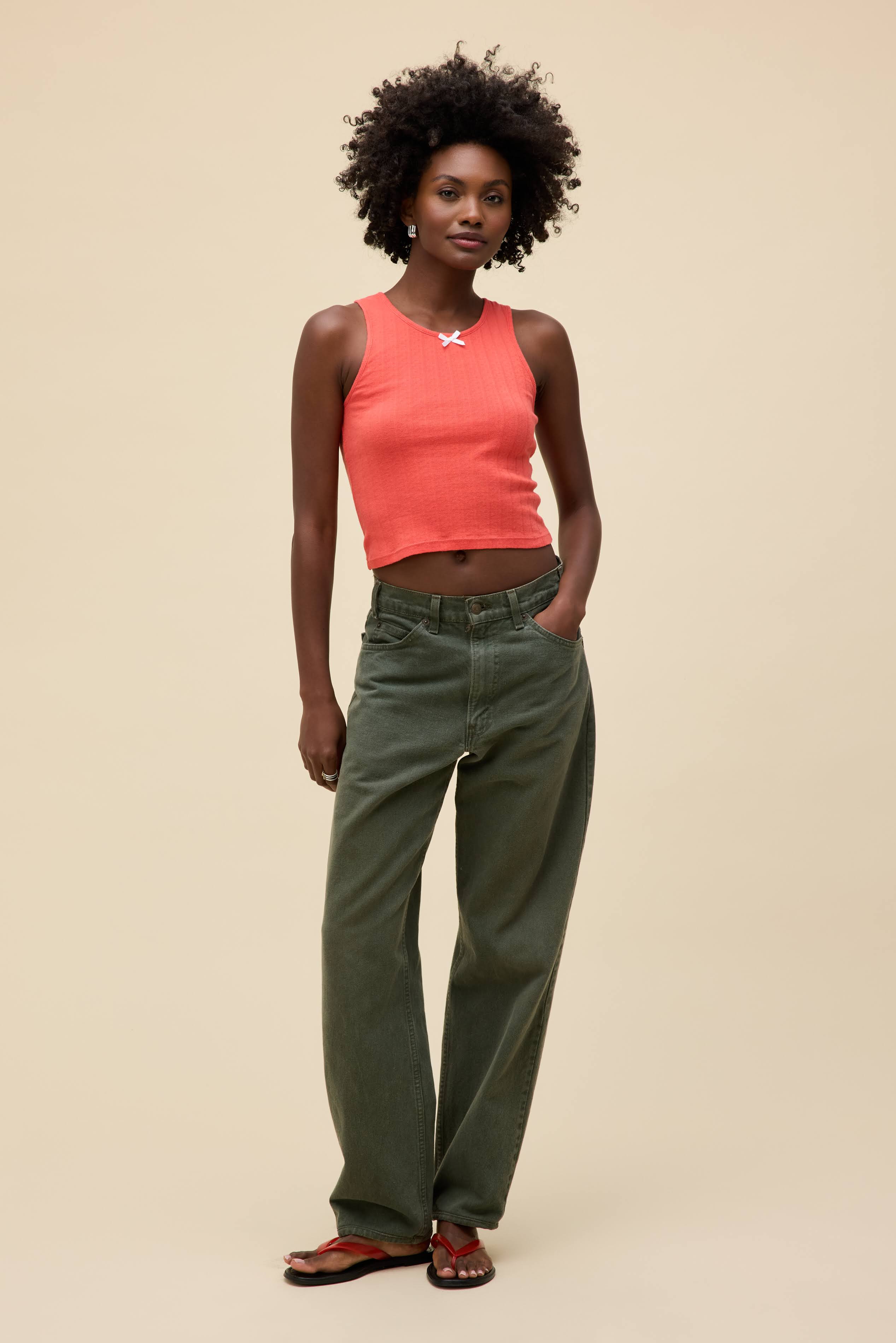 Solid Bow Pointelle Tank - Image 3
