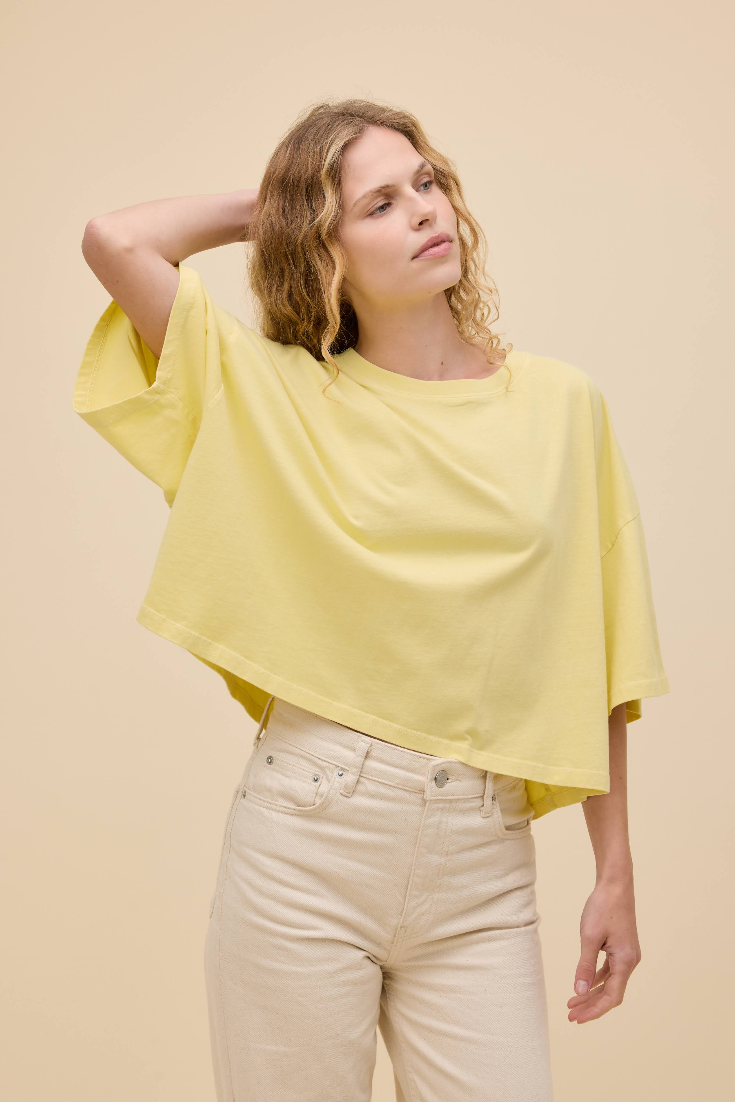 Solid Cropped OS Tee - Image 2