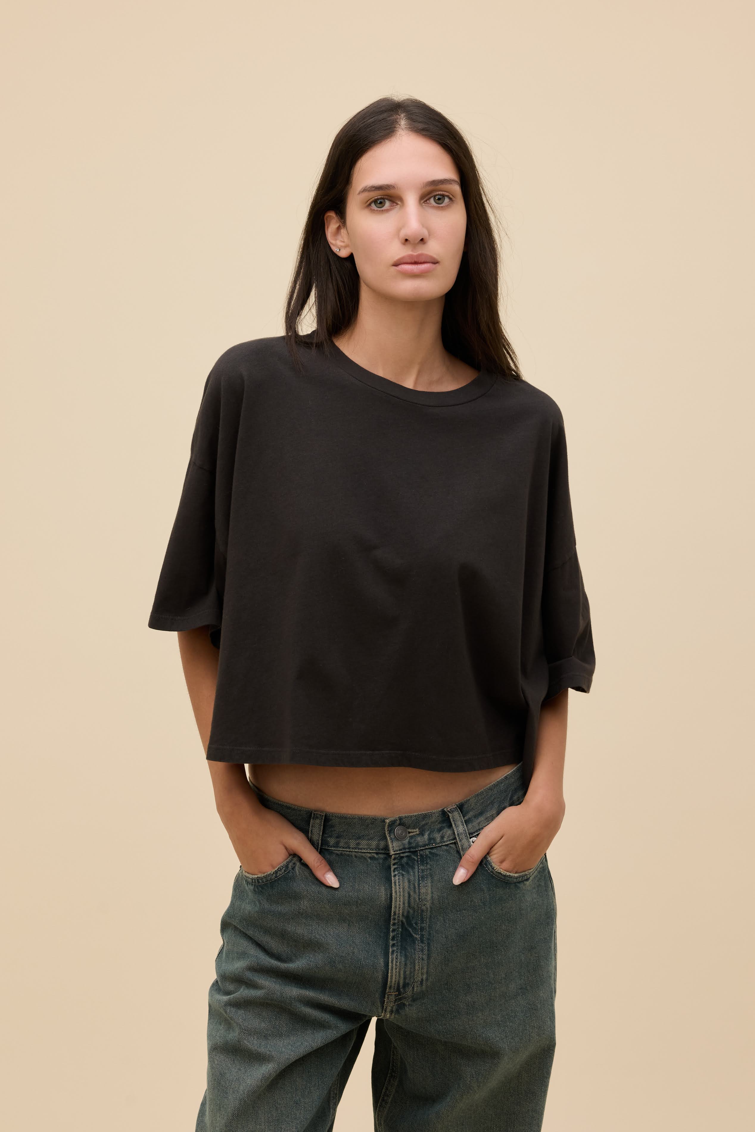 Solid Cropped OS Tee - Image 2