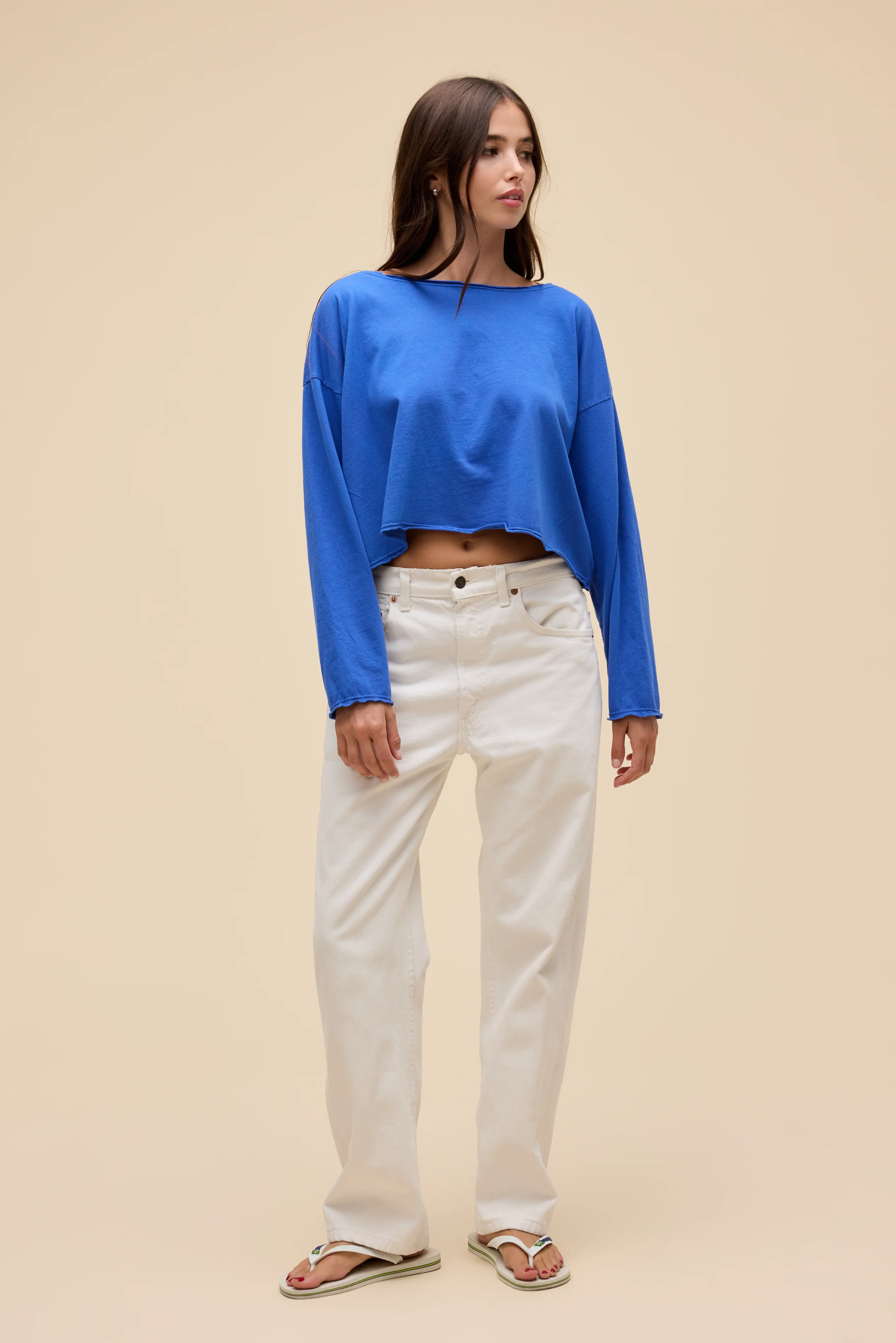 Solid Off-The-Shoulder Long Sleeve - Image 5