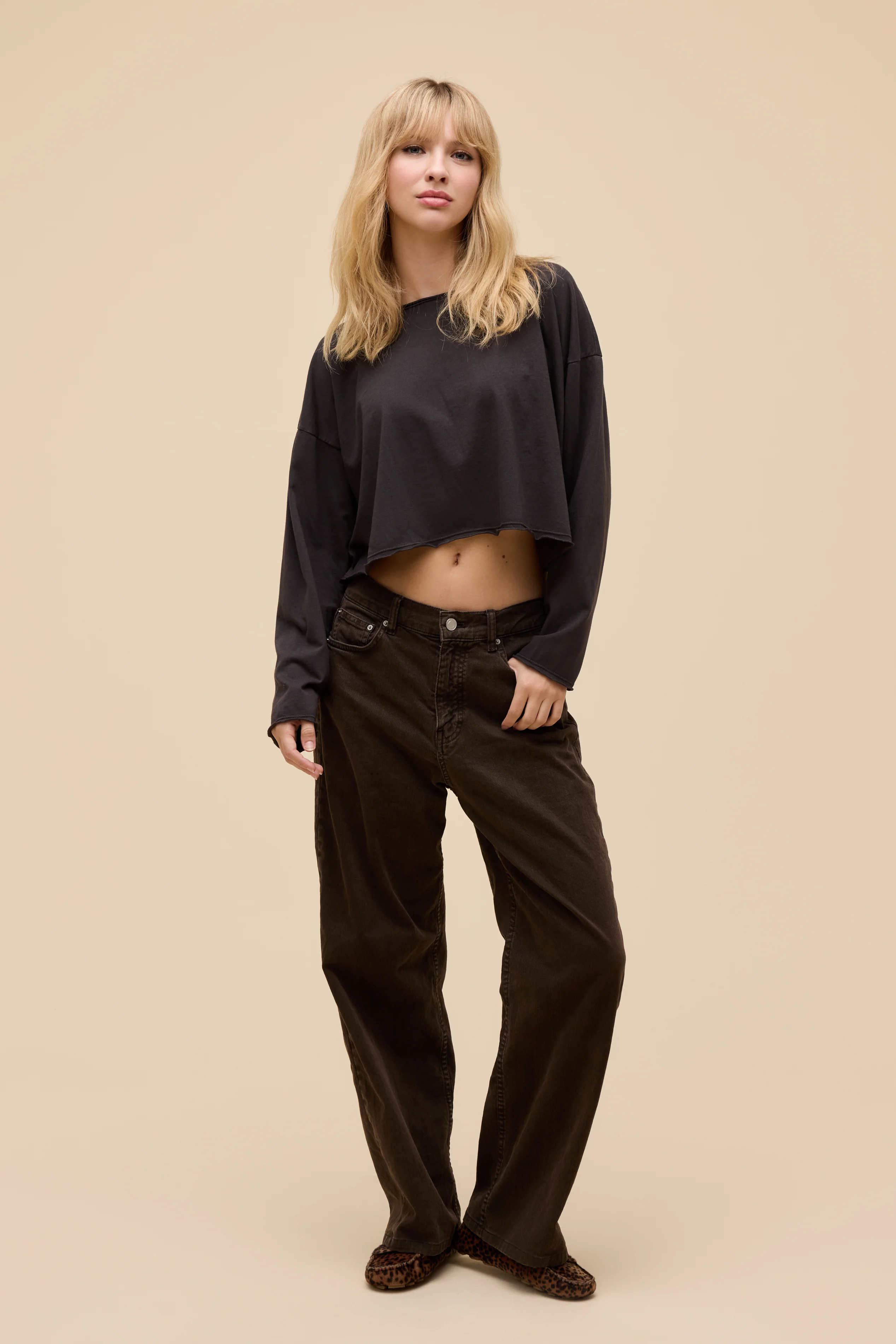 Solid Off-The-Shoulder Long Sleeve - Image 2