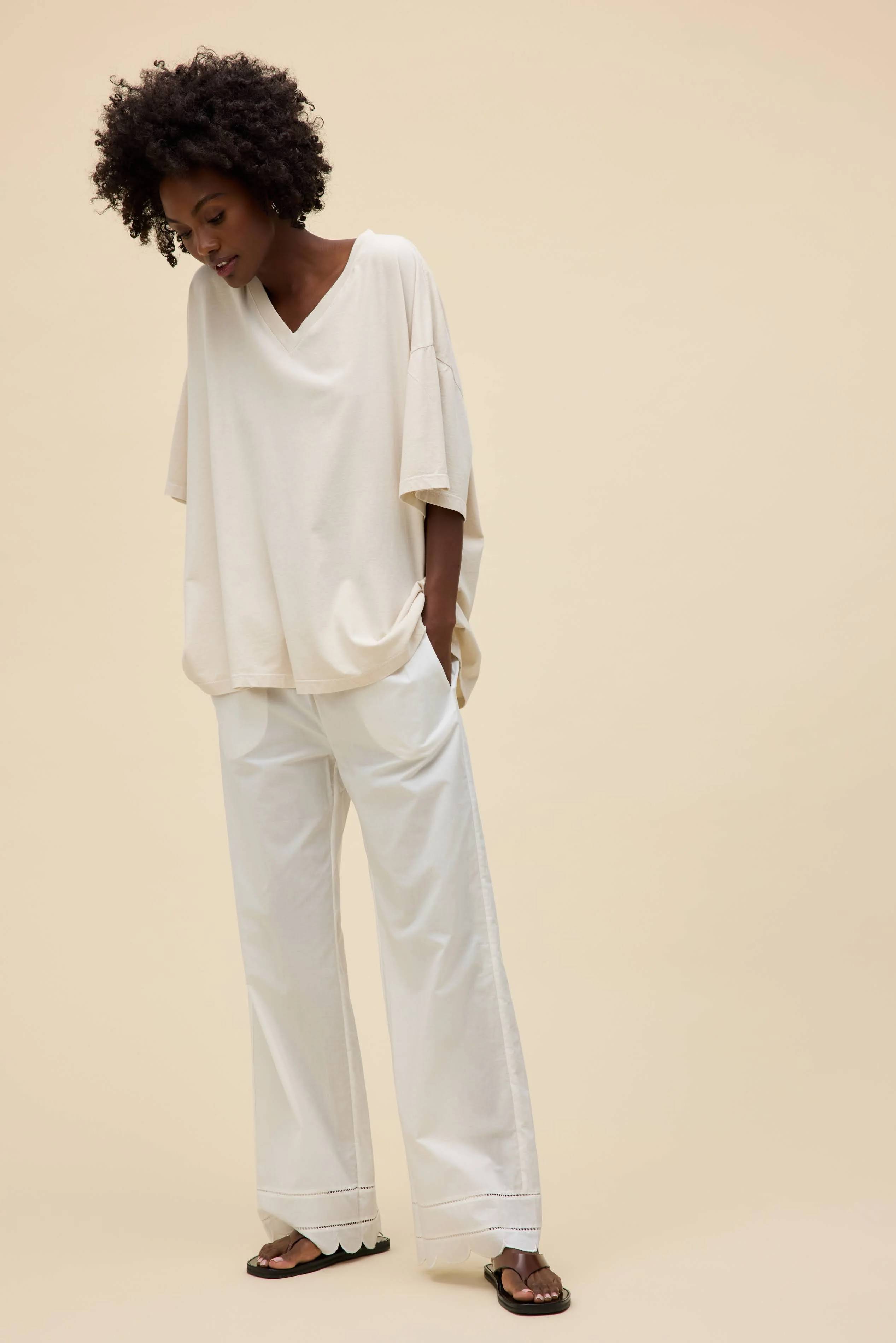 Solid OS V-Neck Tee - Image 2