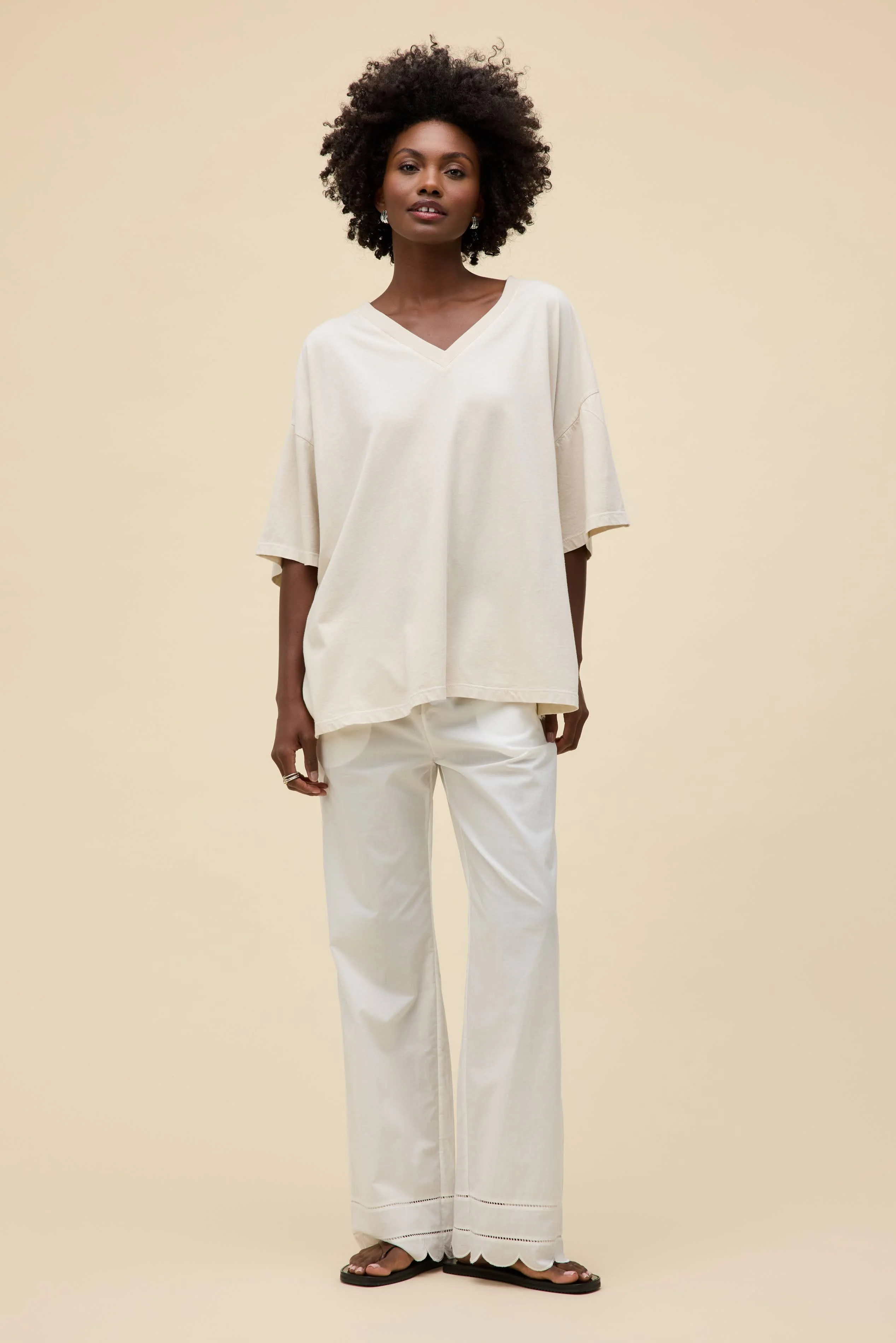 Solid OS V-Neck Tee - Image 3