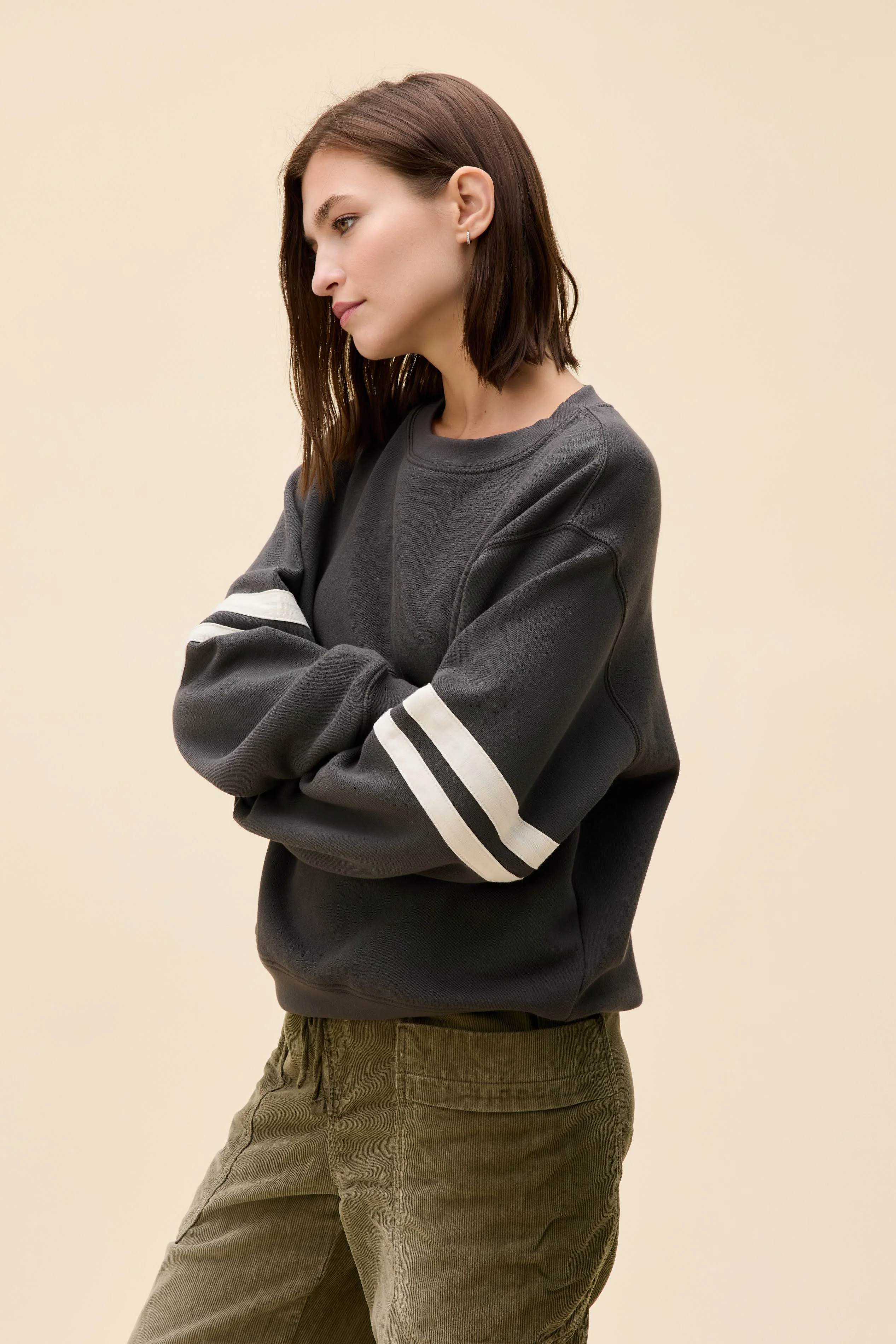 Solid Varsity Sweatshirt - Image 2
