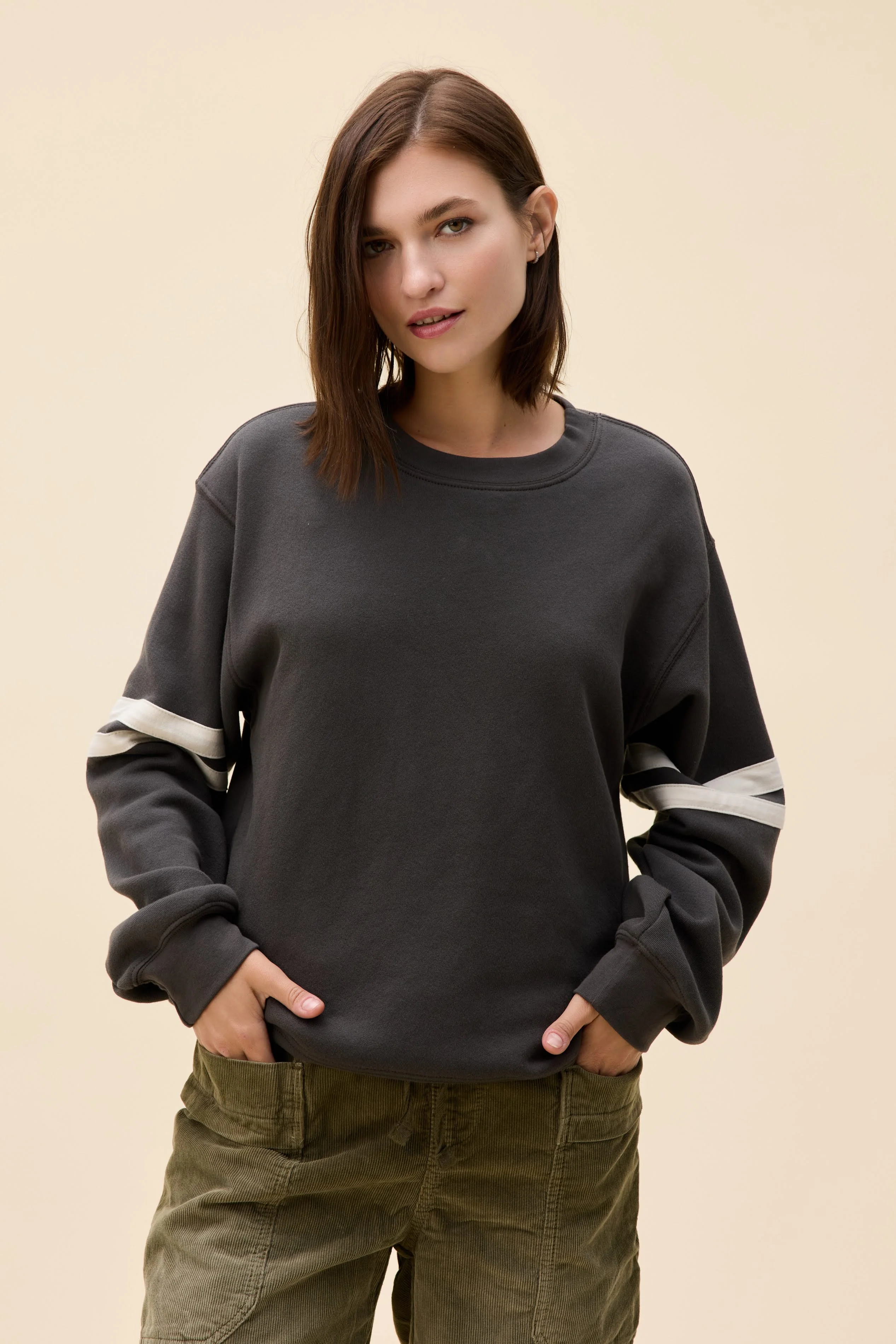 Solid Varsity Sweatshirt - Image 3