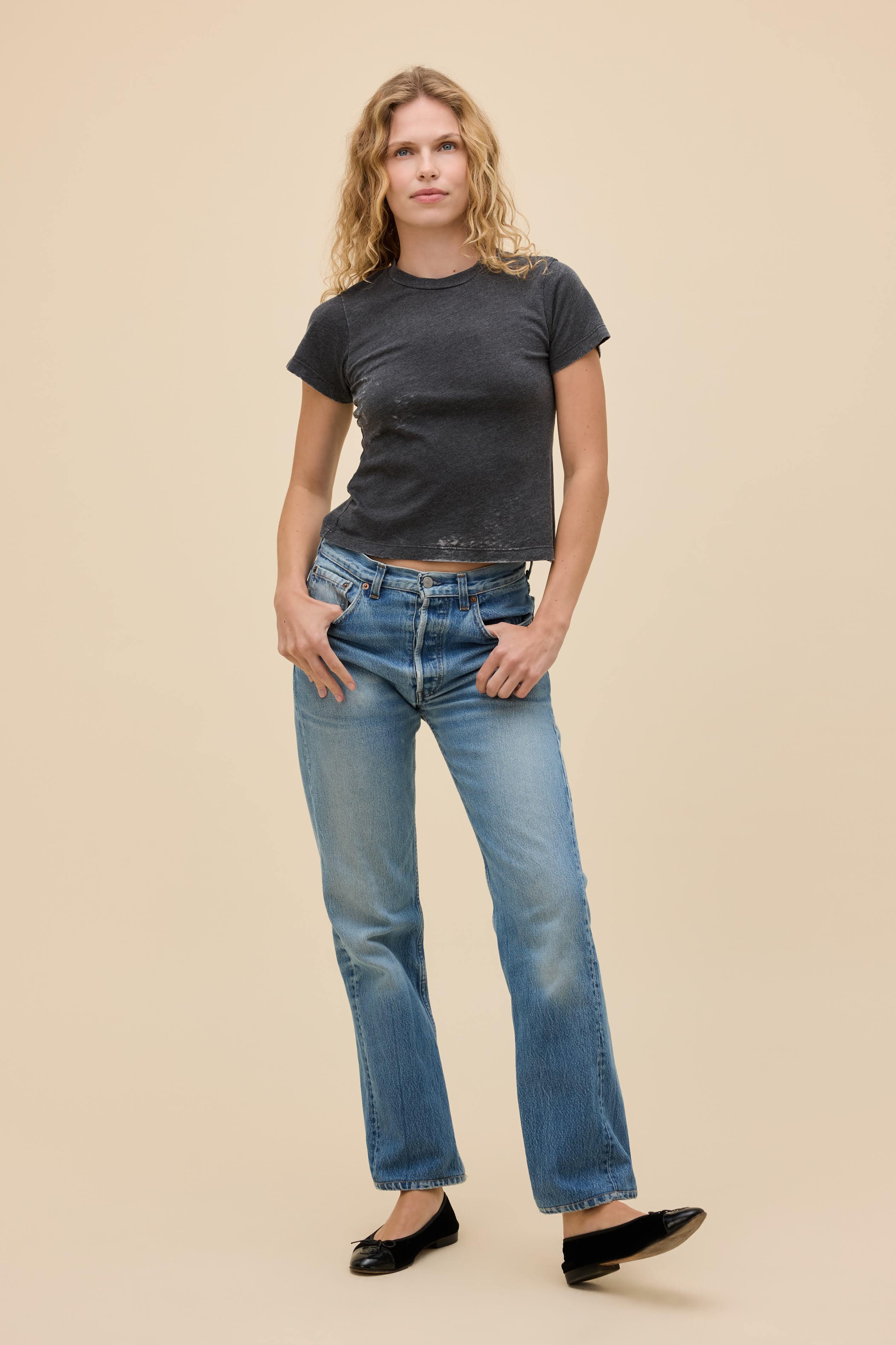 Solid Burnout Vintage Tee - Image 3
