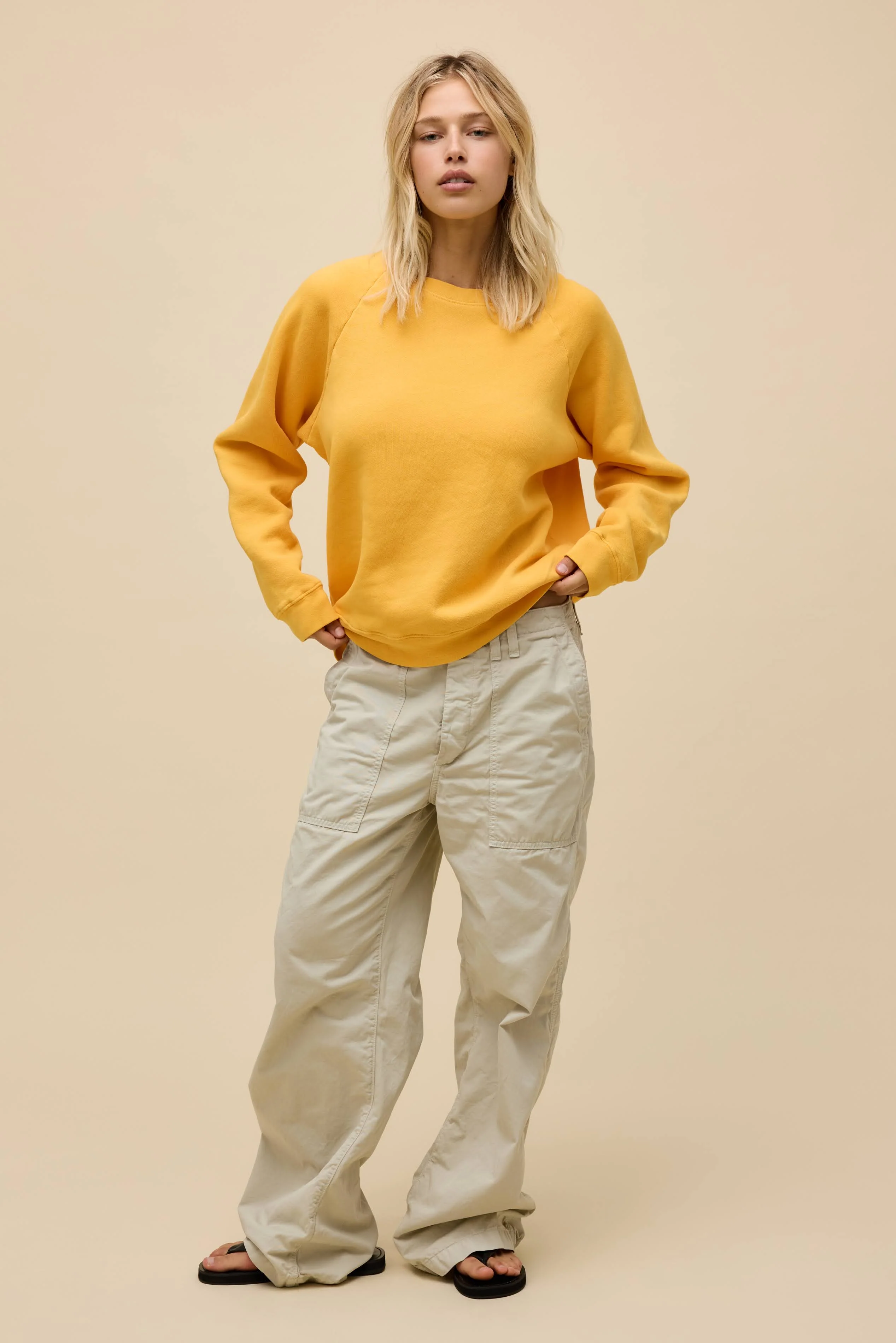 Solid Vintage Raglan Sweatshirt - Image 2