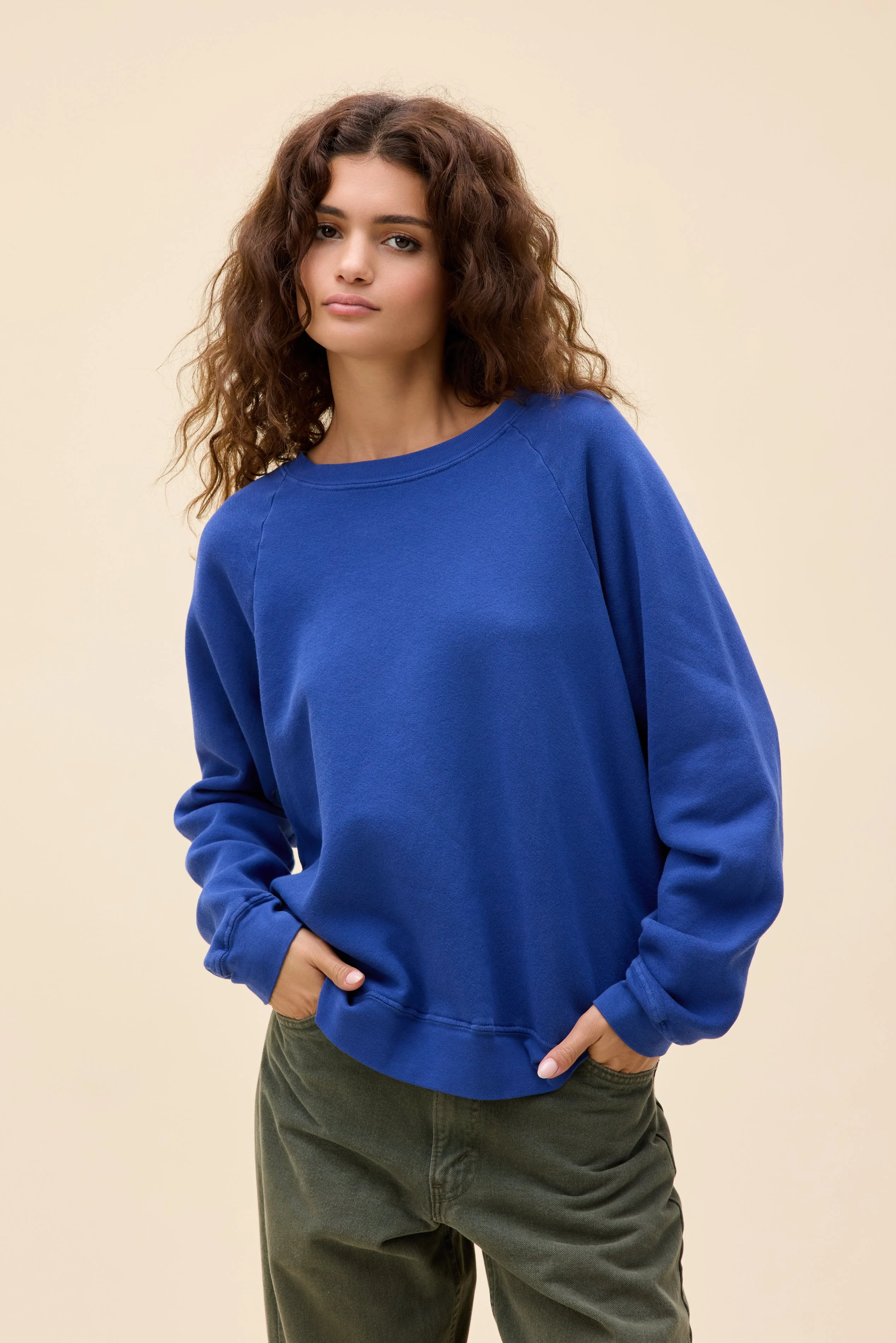 Solid Vintage Raglan Sweatshirt - Image 3
