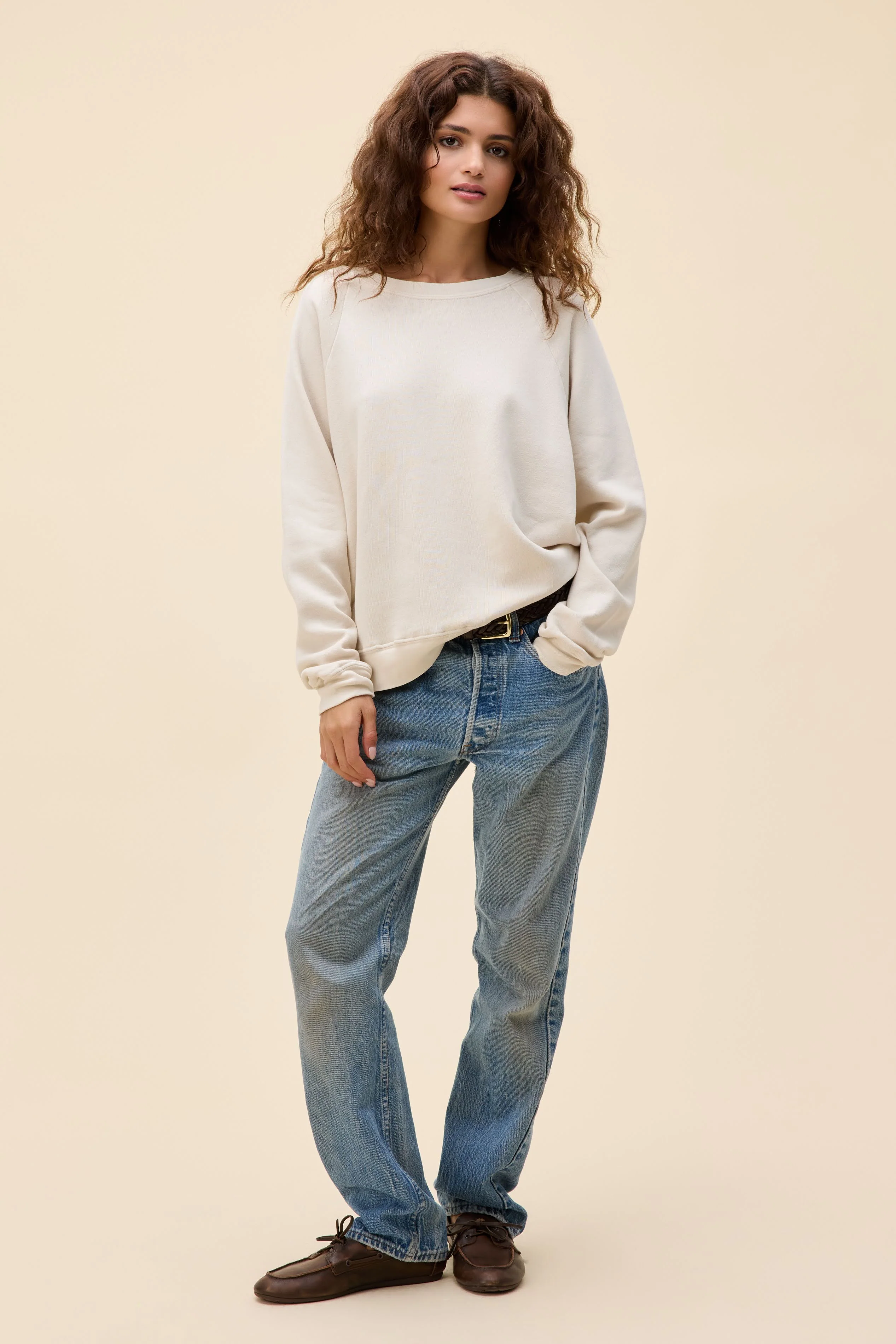Solid Vintage Raglan Sweatshirt - Image 3