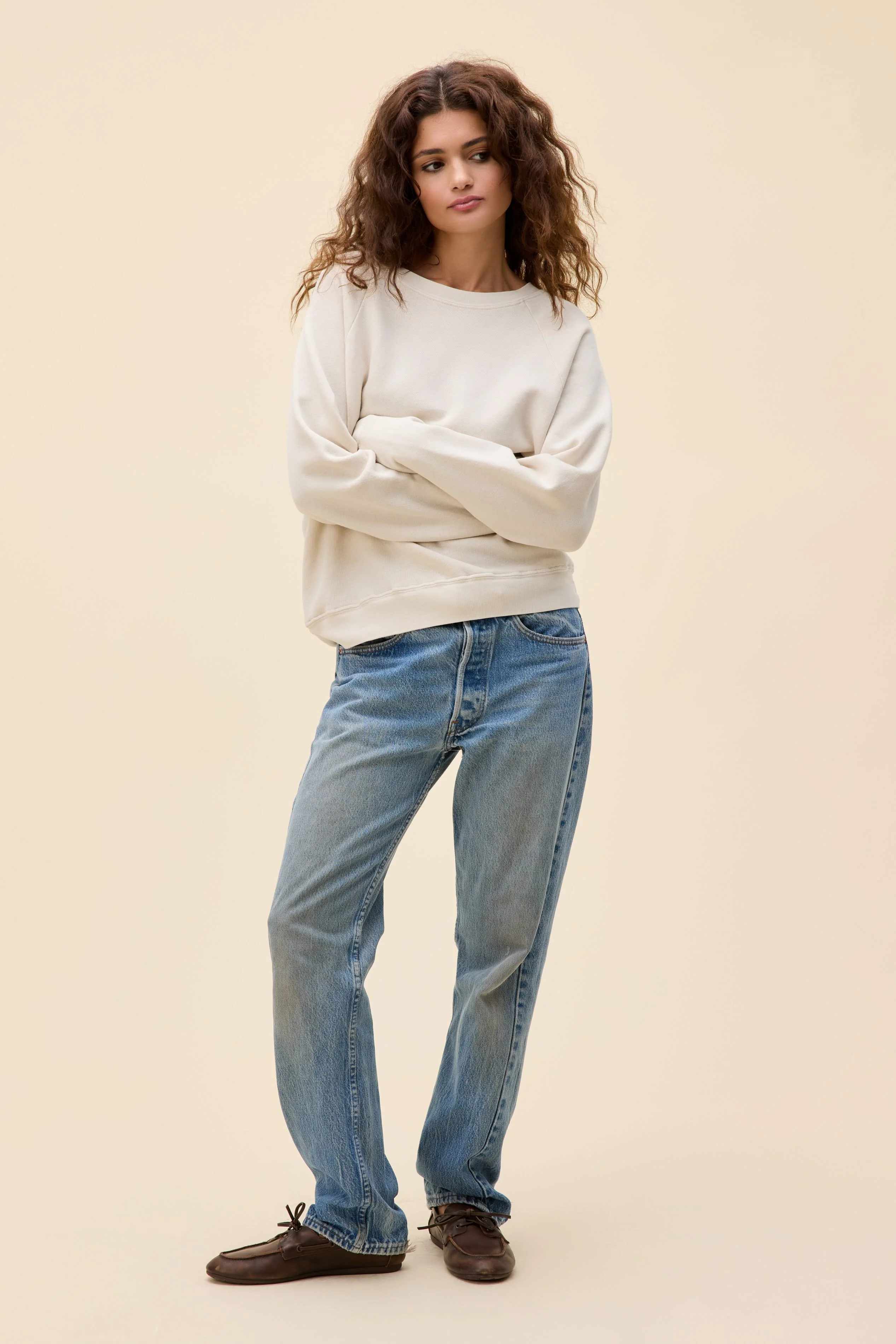 Solid Vintage Raglan Sweatshirt - Image 4