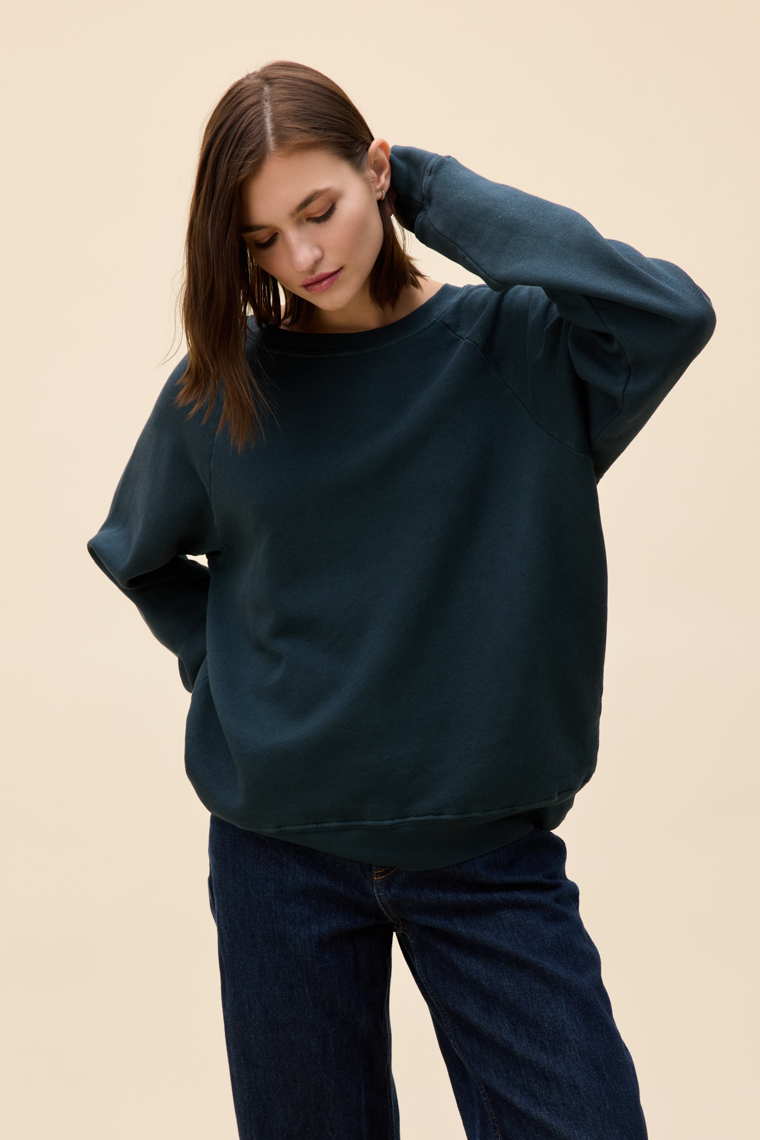Solid Vintage Raglan Sweatshirt - Image 3
