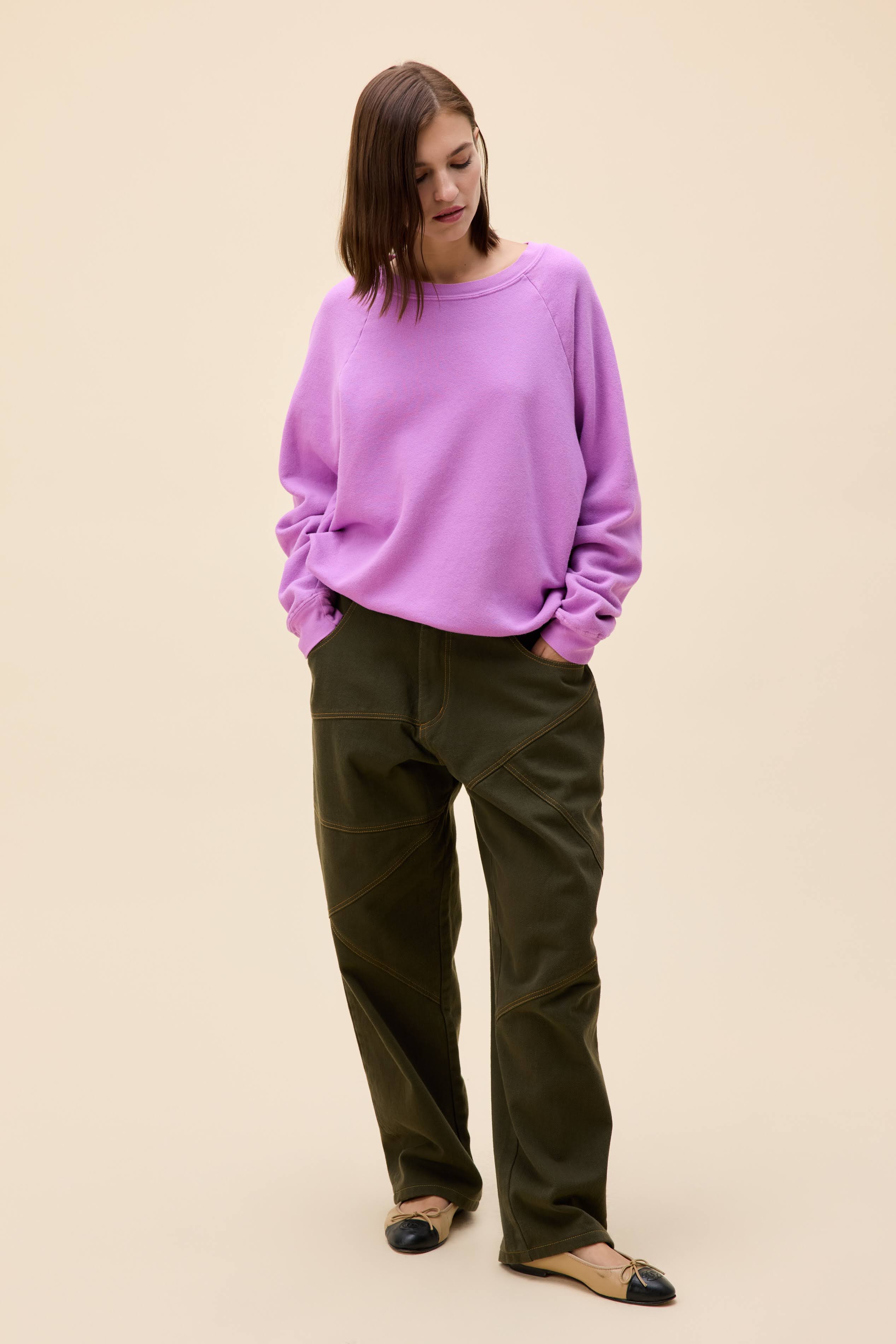 Solid Vintage Raglan Sweatshirt - Image 2