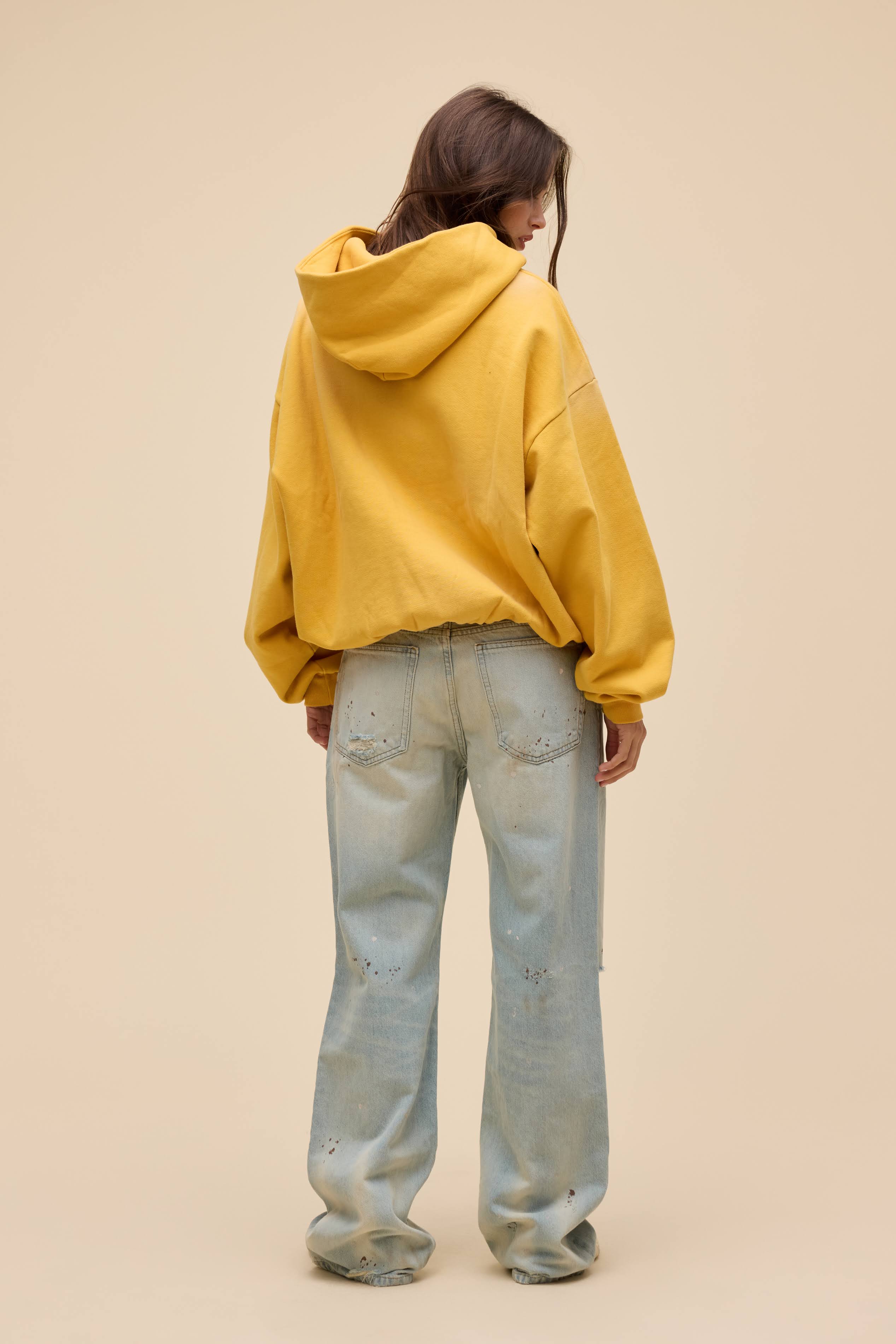 Solid Zip-Up Oversized Hoodie - Image 6