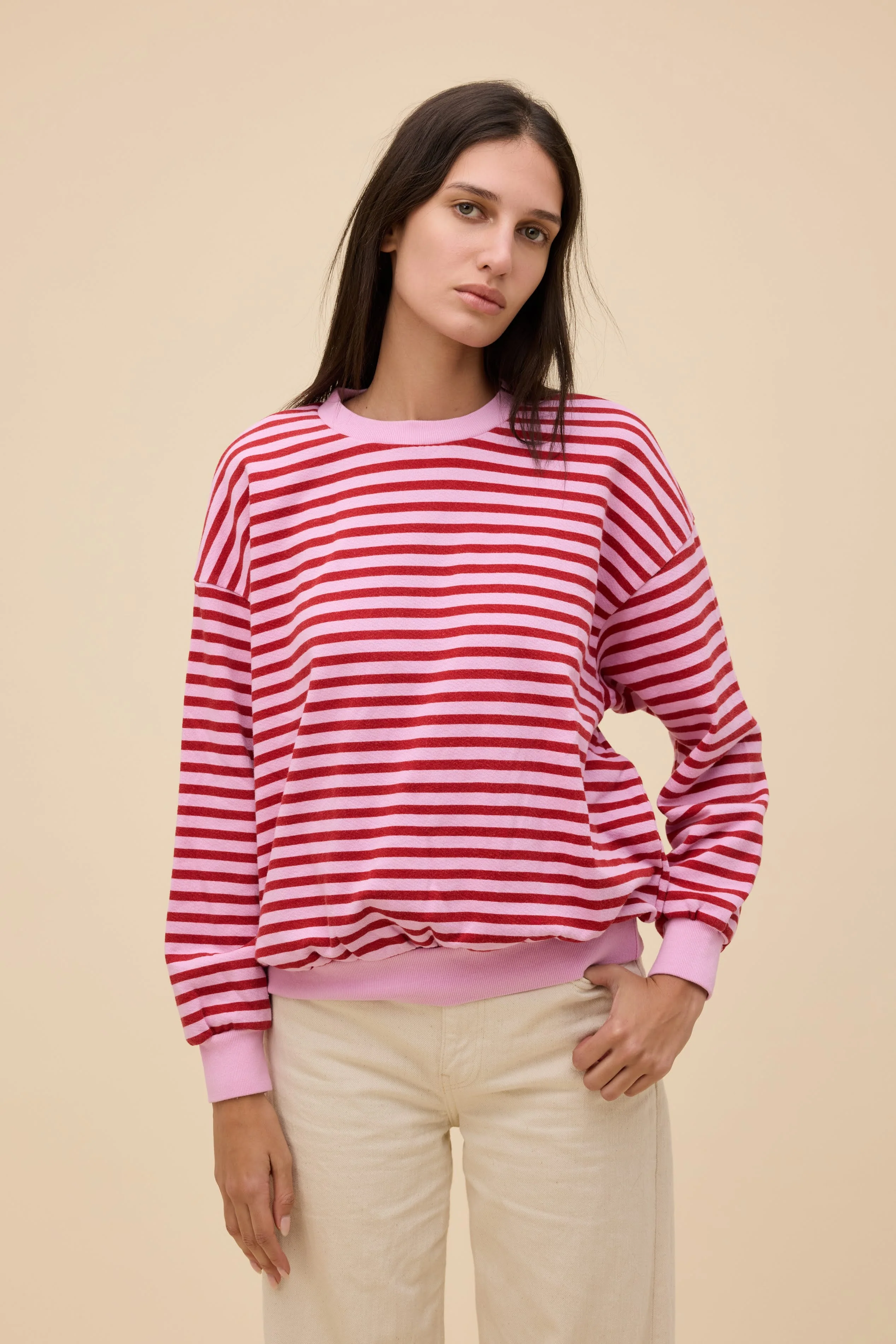 Stripe Terry Sweatshirt