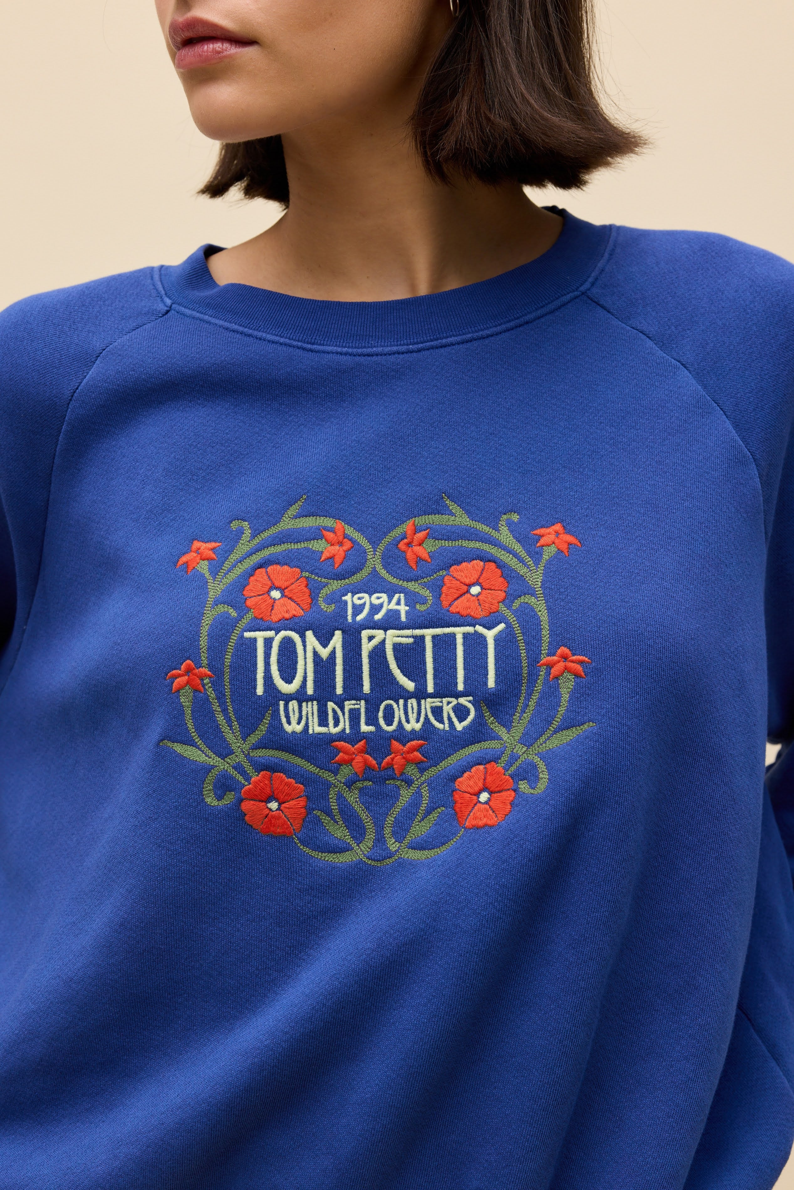 Tom Petty Wildflowers Shrunken Raglan Sweatshirt - Image 2