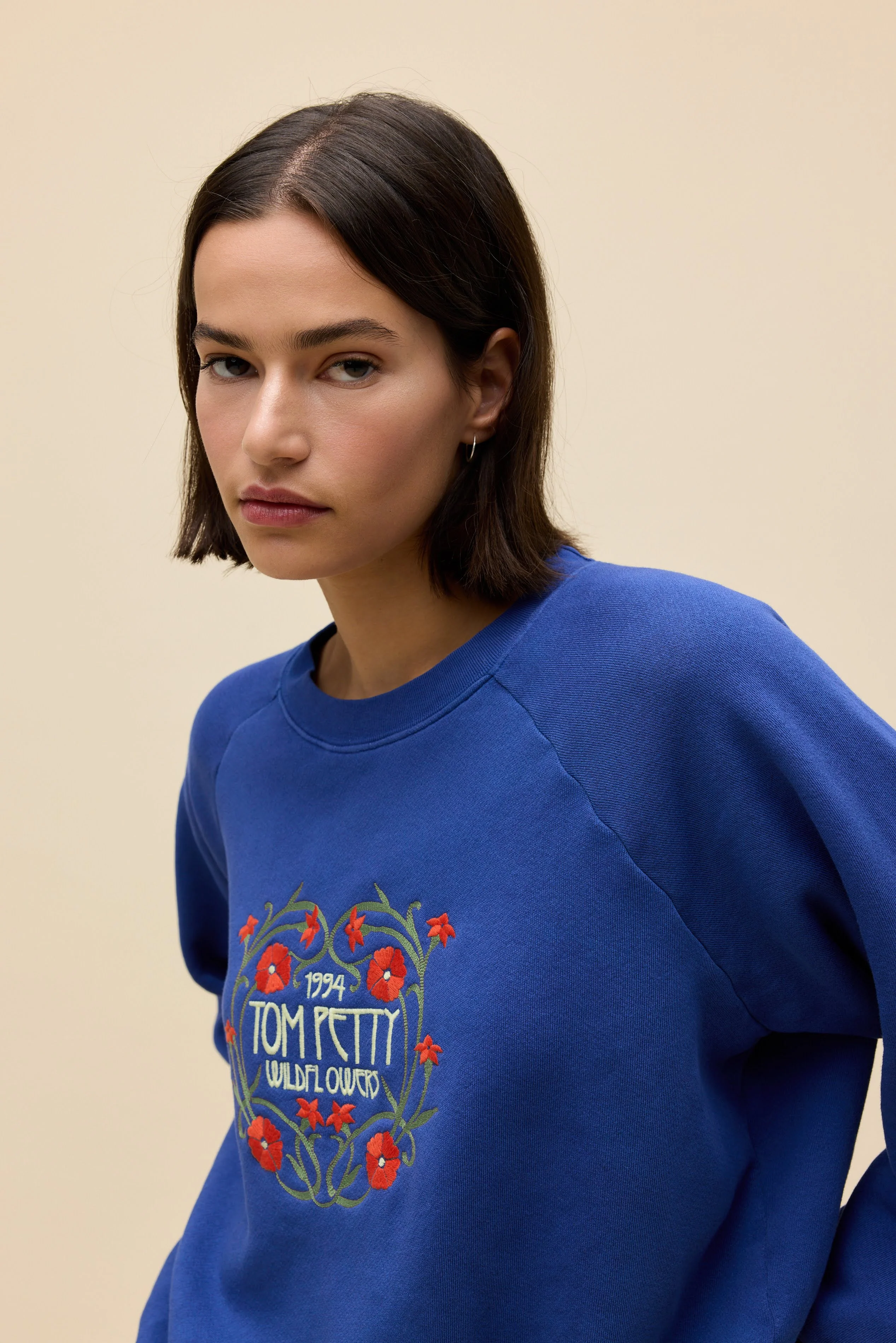 Tom Petty Wildflowers Shrunken Raglan Sweatshirt - Image 4