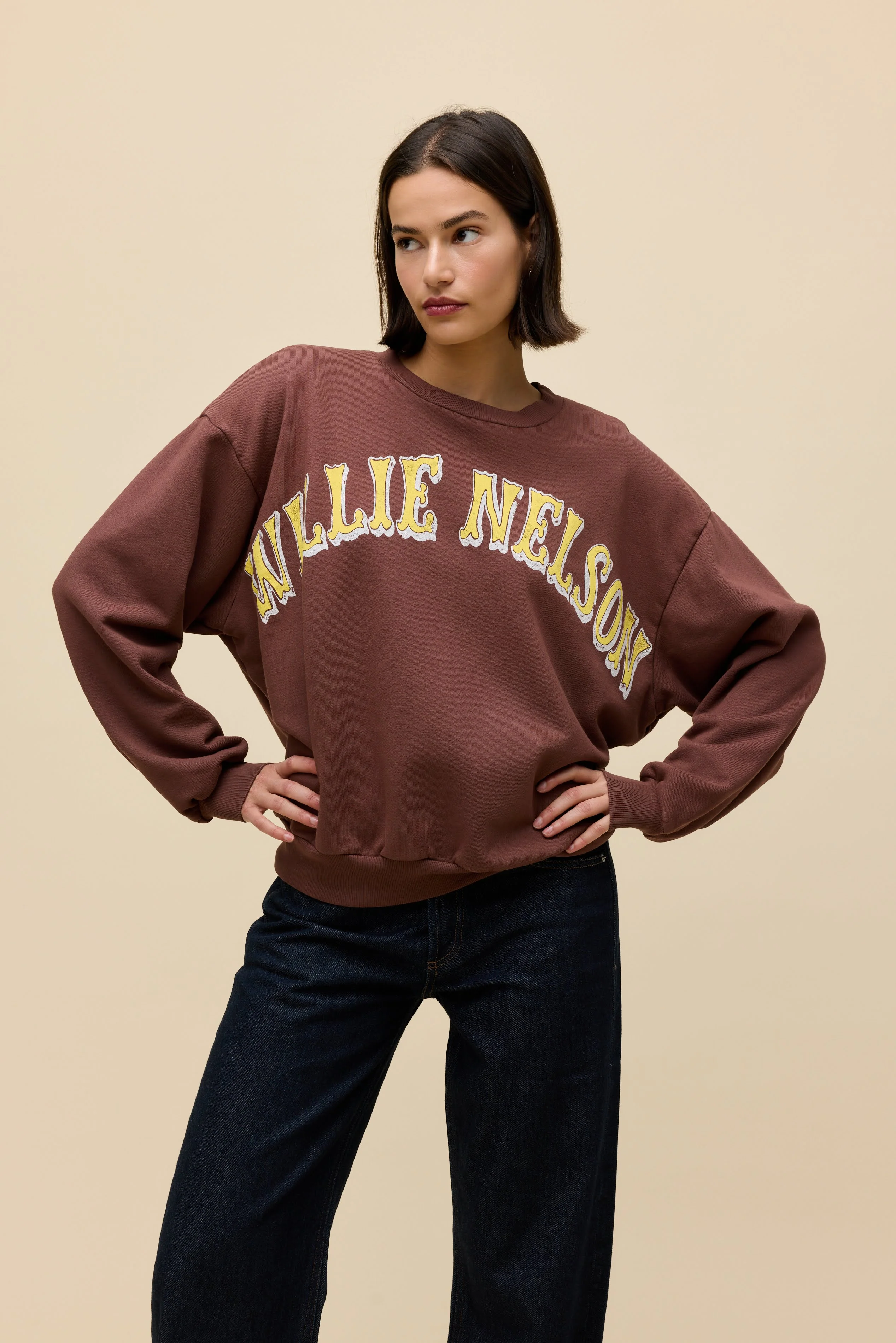 Willie Nelson in Austin Oversized Crew Sweatshirt - Image 3