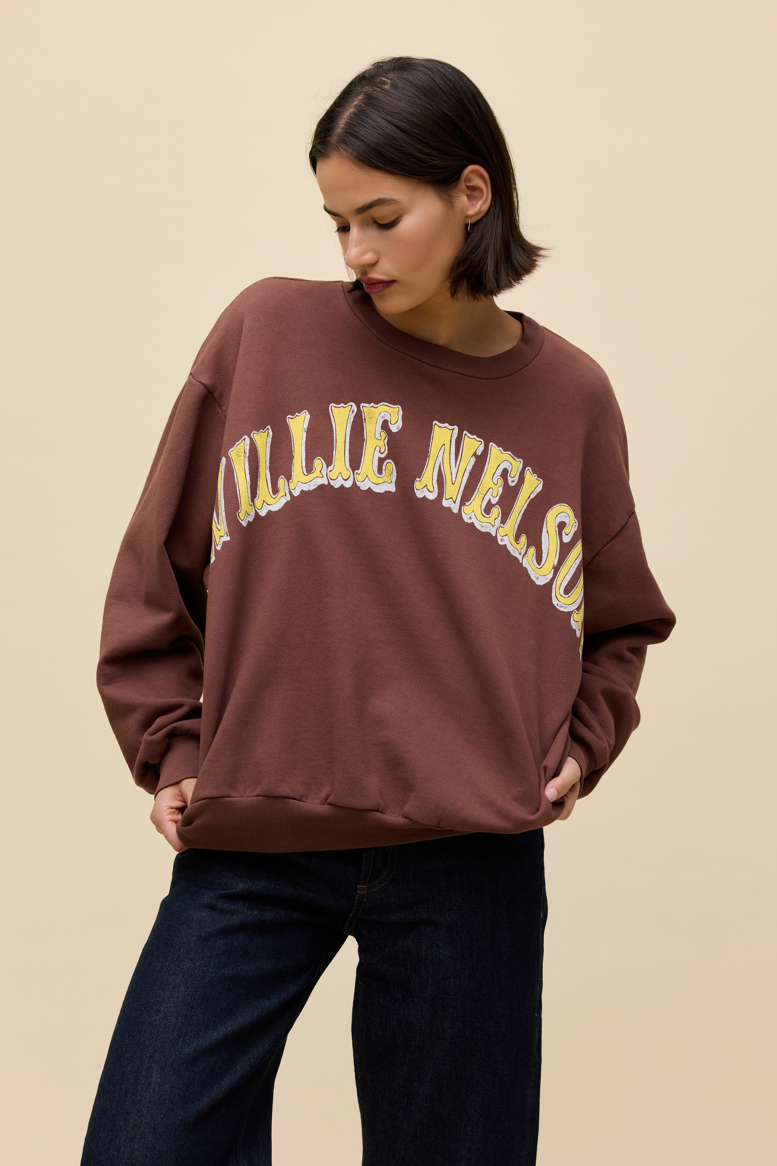 Willie Nelson in Austin Oversized Crew Sweatshirt - Image 5