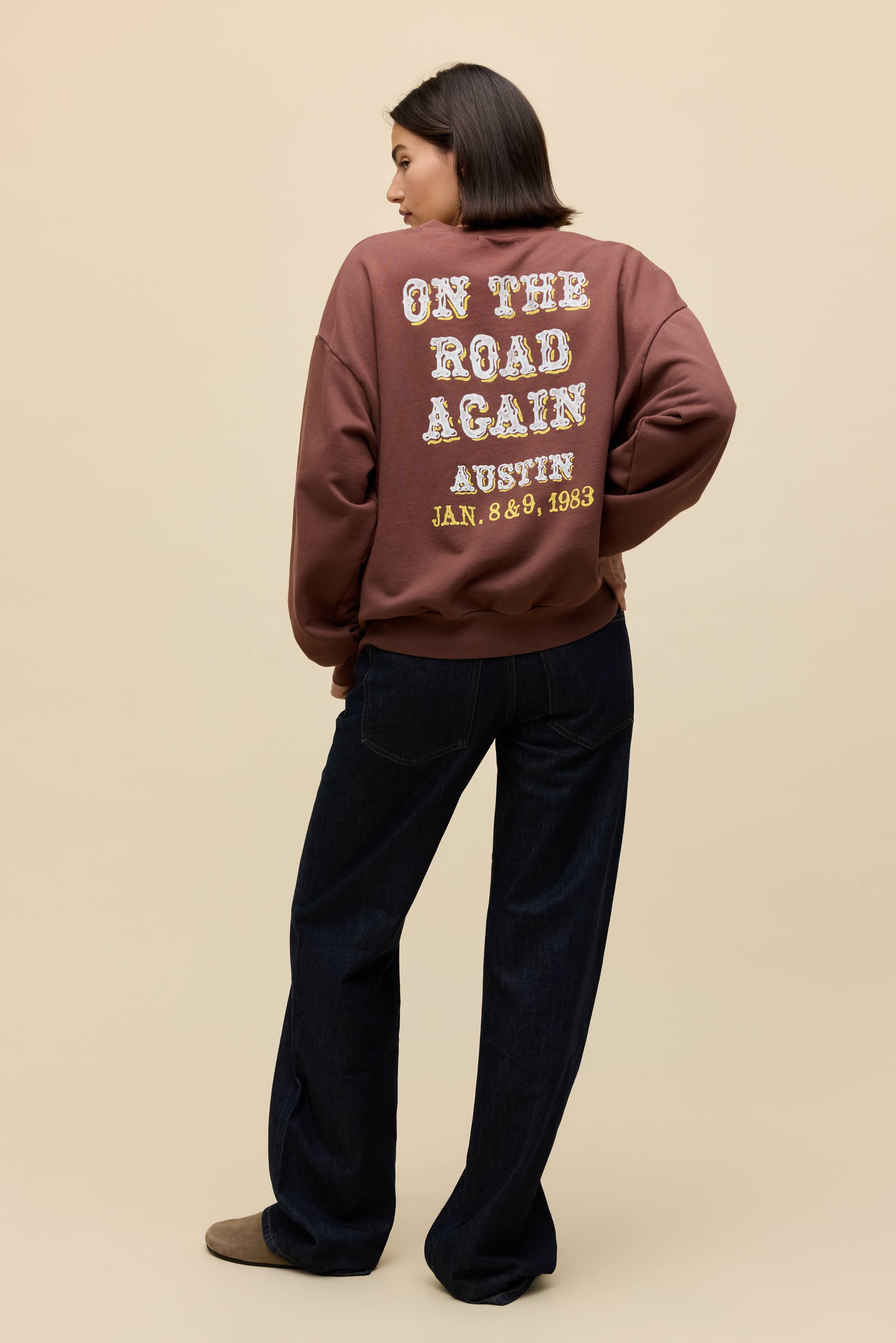 Willie Nelson in Austin Oversized Crew Sweatshirt - Image 6